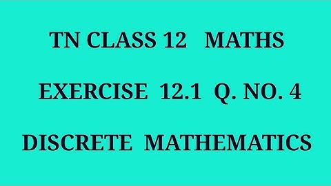 TN 12th maths chapter 12 exercise 12.1 question number 4