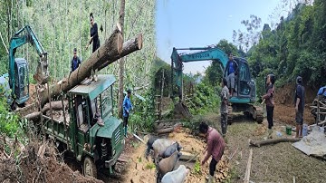 Farm. A farm construction project located in a small valley