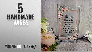 Top 10 Handmade Vases [2018]: Personalised Birthday Tall Glass Flower Vase Printed Gorgeous