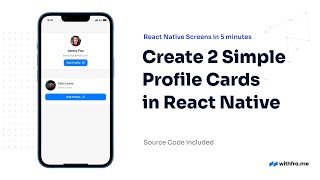 #3 Create 2 Simple Profile Cards in React Native