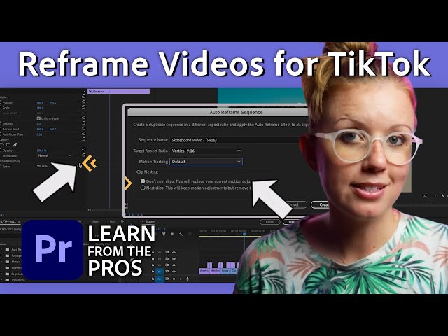 How to Edit TikTok Videos in Premiere Pro  Auto Reframe for Social Media  Tutorial 