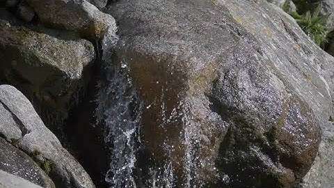 Spring Water Flowing Down Rocks  Stock Video