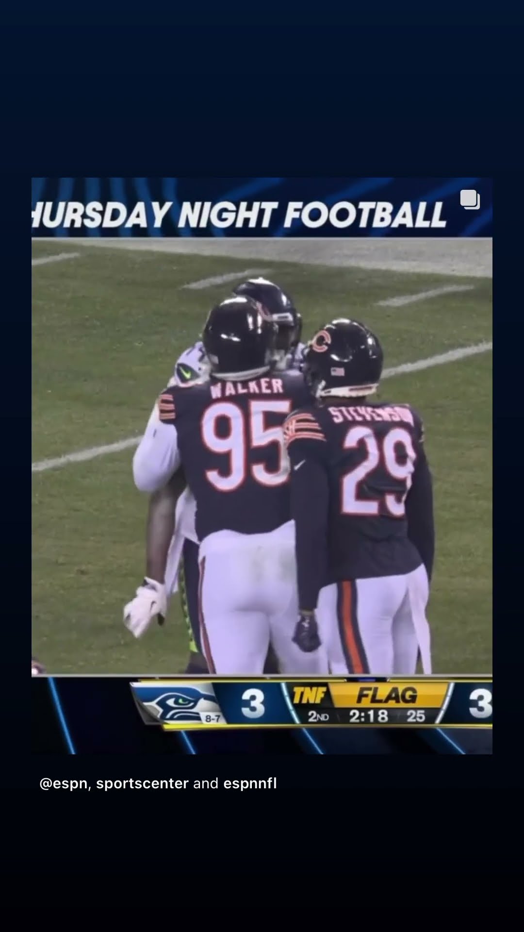 He got a flag for this #hoodnews #dkmetcalf #seahawks #chicagobears #flag #football #nflplayer #omg