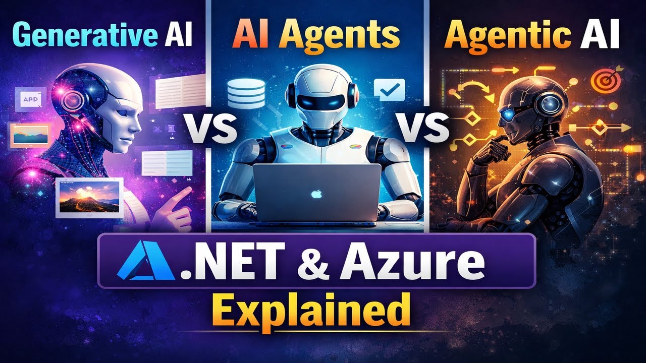 Generative AI vs AI Agents vs Agentic AI | Explained with .NET & Azure ...