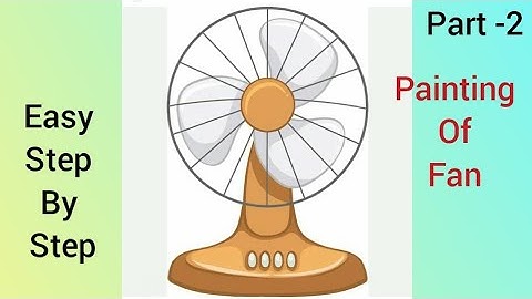 Easy how to draw a table fan with colour step by step || Made by Monika ||