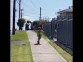 Run for your life while scooting.