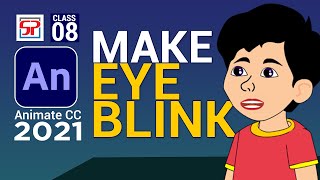 Adobe Animate CC 2021: How to Create Eye Blink Animation | 2D Animation | Hindi