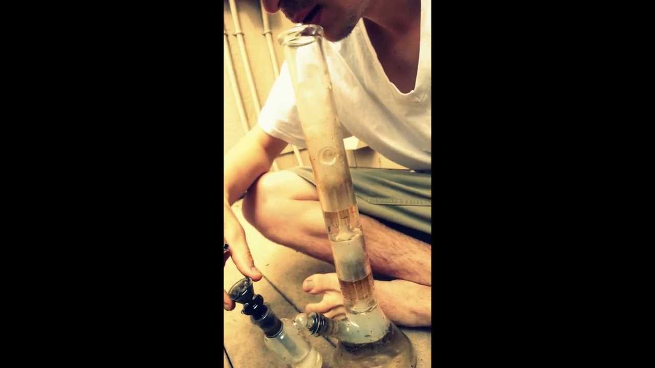 Bong hits from the double tree perc.