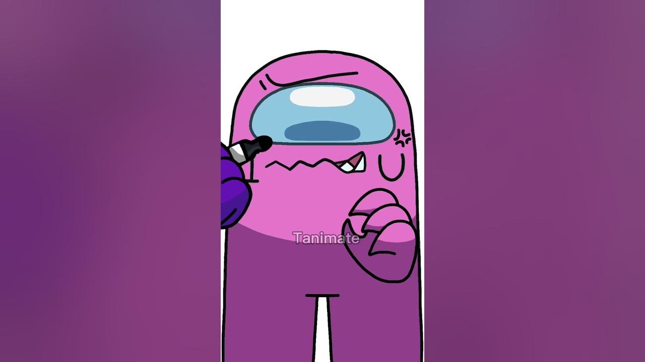 Among us Rodamrix || I ❤️/ LOVE YOU || Pink x Purple || #animation meme #amongus #rodamrix #tanimate