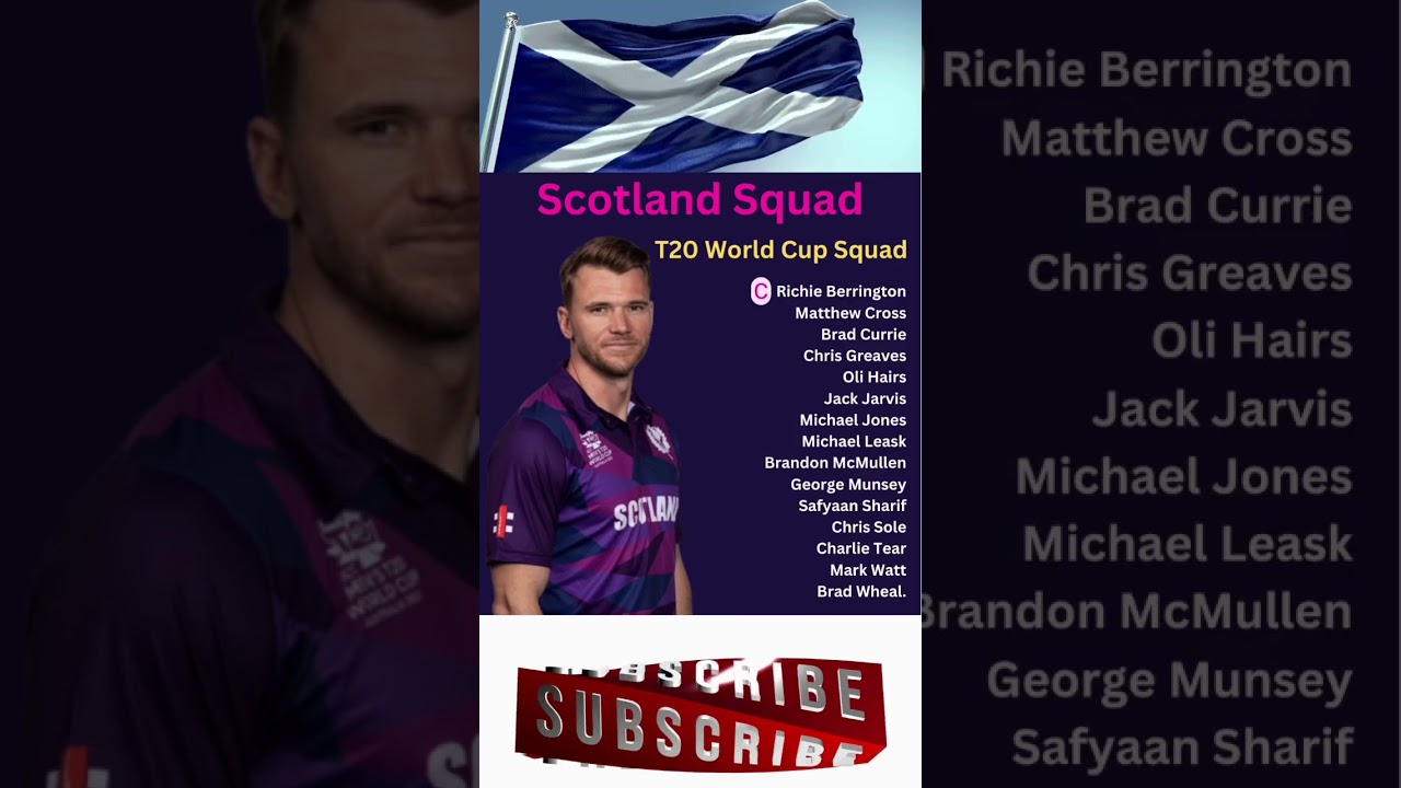 Scotland Squad For T20 World Cup 2024 