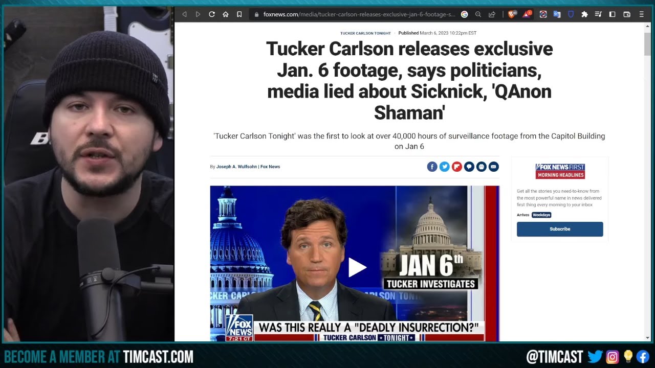 Tucker Carlson Just PROVED Q Shaman IS INNOCENT, Democrats WITHHELD Video PROVING Cops Gave Escort