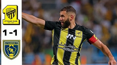 Al Taawoun vs Al Ittihad  1-1  Beautiful Goal from Benzema  Extended Highlights #footballhighlights