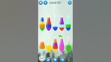 Water Sort Puzzle Game Level 167 #watersortpuzzle #watersortgame #mobilegame #colorpuzzle #games