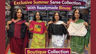 Summer Special Pure Cotton Mul Cotton Sarees Readymade Blouse Collection Soft & Breathable Sarees screenshot 2