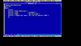 PEMBUATAN PROGRAM DATA MAHASISWA MENGGUNAKAN APLIKASI TURBO PASCAL