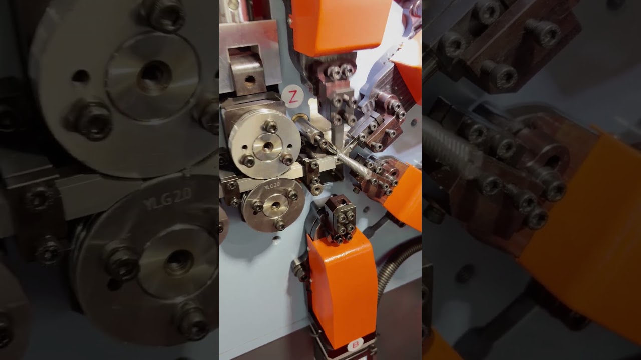 6 axis spring coiling machine .Wire diameter 2.0mm .OD 8.1mm .                     #spring coiling