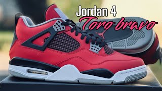 Kickwho! Jordan 4 toro bravo legit check on foot unboxing review! 🔥