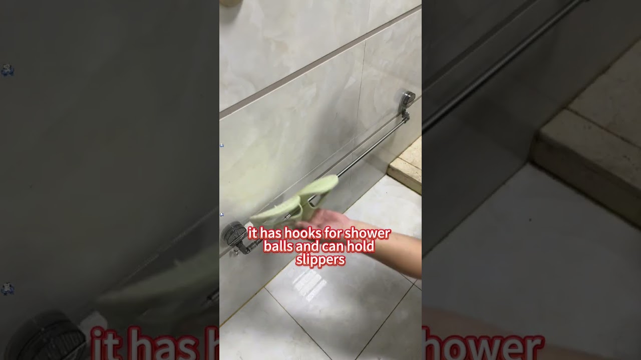 Retractable suction cup shelf for bath towels & storage 