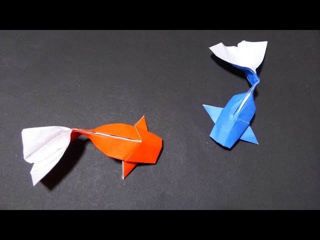 Origami 3d fish koi 折り紙 魚(鯉)の折り方youtube@@tv - YouTube