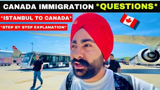 Canada’s Immigration Questions 2024  Istanbul to Canada Flight ✈