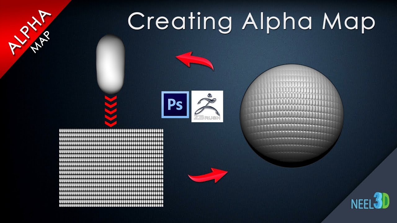 making alphas in photoshop for zbrush