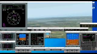 Celebrity FlightAhead software to simulate Universal Avionics - UNS-1Ew FMS performing Holding Wealth