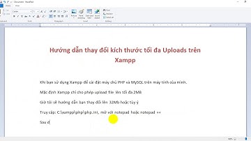 Thay đổi kích thước import file SQL trong Xampp - phpMyadmin (upload max filesize and post max size)