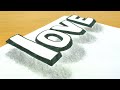 3D Граффити Как нарисовать иллюзию LOVE \ LOVE 3d drawing  Illusion Drawing Tutorial