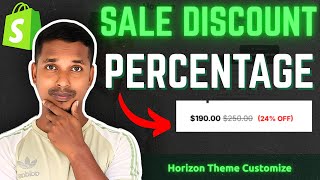 How To Show Sale Discount Percentage In Shopify – Horizon Theme screenshot 4