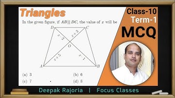 If ABCD is a trapezium, AB || CD, Diagonals AC and BD cut each other at O, find the value of x