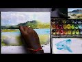 Live Demo Waterclour Painting Landscape Artist By Achintya Hazra