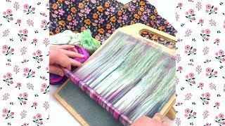 Satisfying Wool Blending | Flower Rolag on a Blending Board