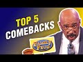 Top 5 Fast Money COMEBACKS on Family Feud! Steve Harvey can't believe it!