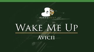 Video thumbnail of "Avicii - Wake Me Up - LOWER Key (Piano Karaoke / Sing Along)"