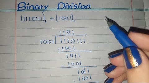 Binary Division Question, How To Do Binary Division in Urdu