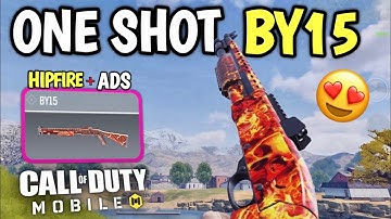 Fast ADS + HIPFIRE BY15 BEST 1- SHOT GUNSMITH 😍 | SOLO vs SQUAD | CODMOBILE