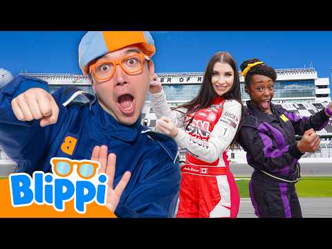Blippi and Meekah Work the Race Track | 🐾 Blippi & Meekah Animals & Dino's For Kids 🐾