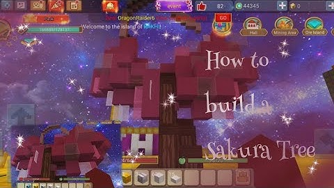 How To Build A Cherry Blossom[Sakura Tree] || SKYBLOCK || Blockman go || RAKHI BG
