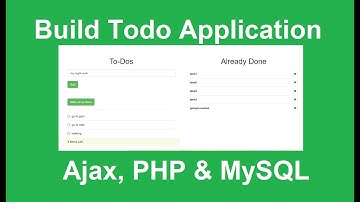 Build To-do Application using Ajax, PHP & MySQL