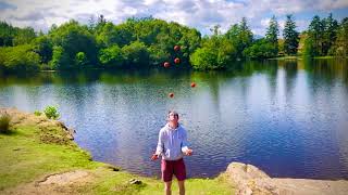 7 Ball Juggling in Cumbria (Slow Motion)