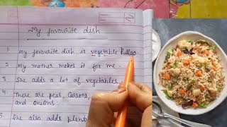 10 lines on My favourite dish // vegetable pullao // very easy essay // paragraph for kids