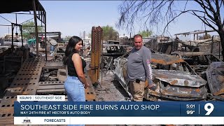 Recent Southeast side fire leaves auto body shop with only charred cars, melted tools