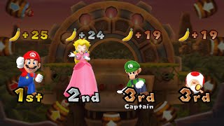 Mario Party 9 - Mario vs Luigi vs Peach vs Toad - DK's Jungle Ruins