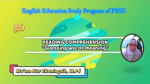 #5 || READING FOR GUESSING WORDS MEANING