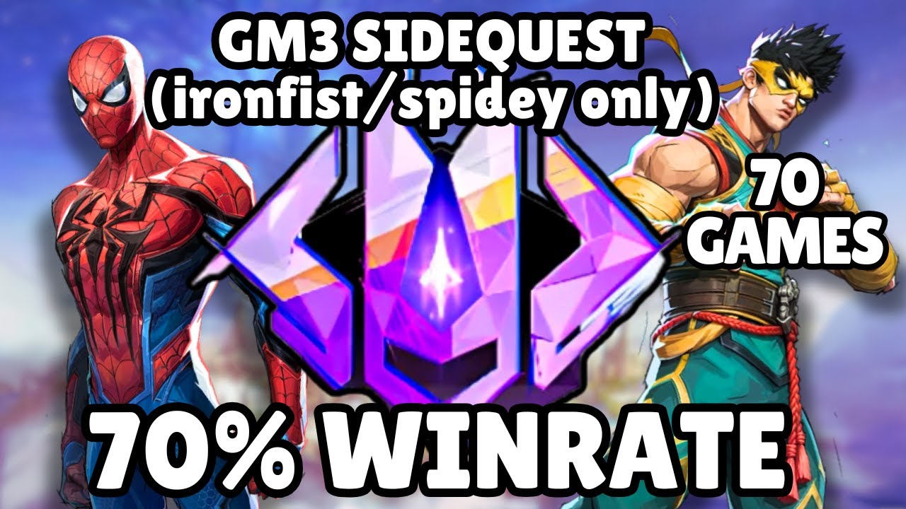 GM3 SIDEQUEST 70% WR IRONFIST/SPIDEY ONLY (MARVEL RIVALS) - YouTube