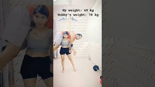 strong wife lift her husband for a squats #fitness #liftaguychallenge #lift