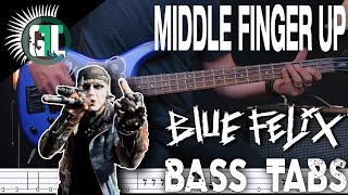 Blue Felix - Middle Finger Up | Bass Cover With Tabs in the Video chords