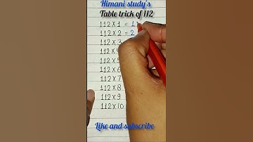 table trick of 112 😱🔥🔥 shorts 🔥 trending 😱 maths 🔥 Himani study