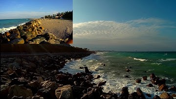 GitUp G3 Duo dual channel recording test - sea storm