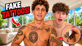 TATTOO PRANK ON MY LITTLE BROTHER